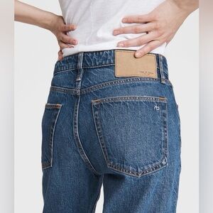 rag & bone • rosa boyfriend jeans clover blue size 27 designer turkish denim